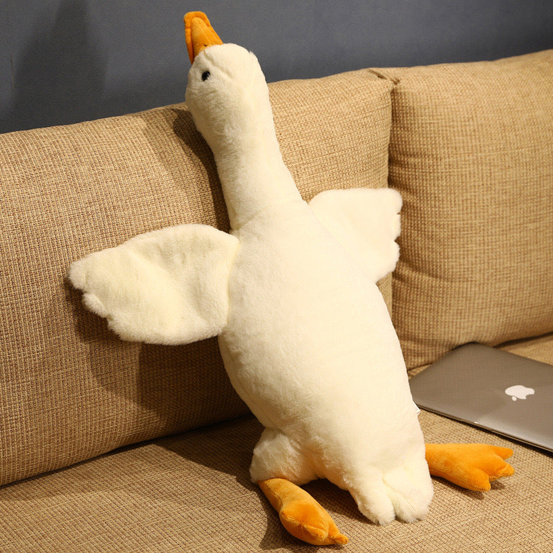 Big White Goose Throw Pillow Plush Toy