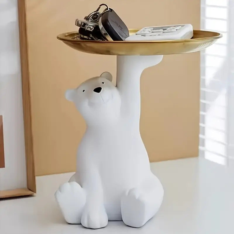 Polar Bear Tray Key Storage Ornament