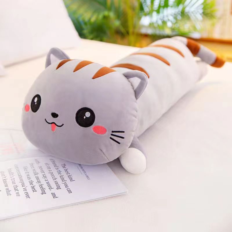 Creative Cartoon Long Cat Throw Pillow