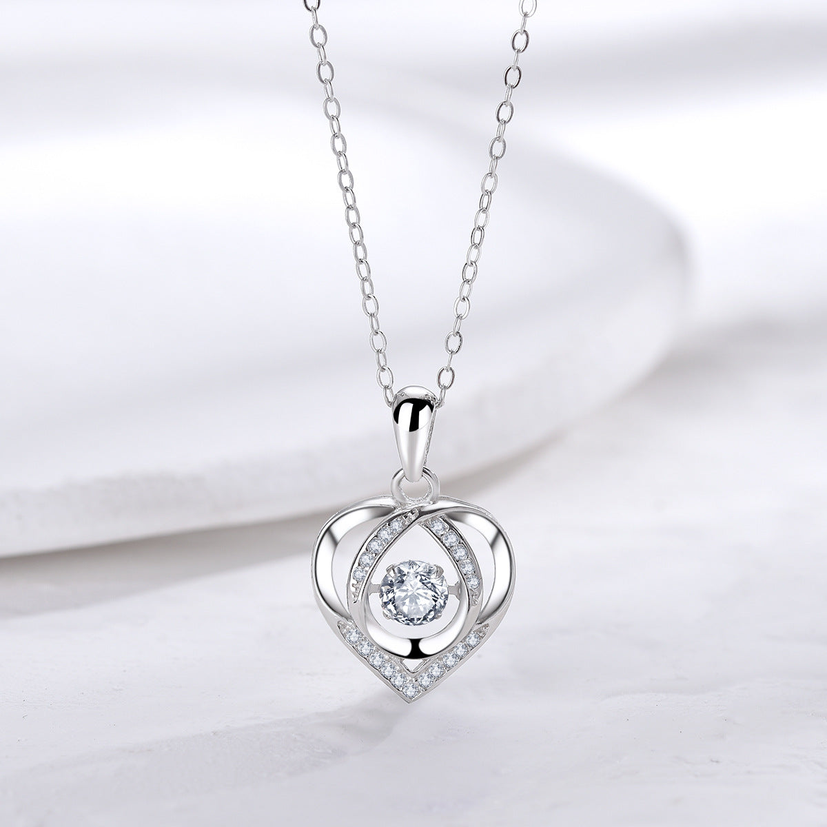 S925 Silver Heart Love Necklace