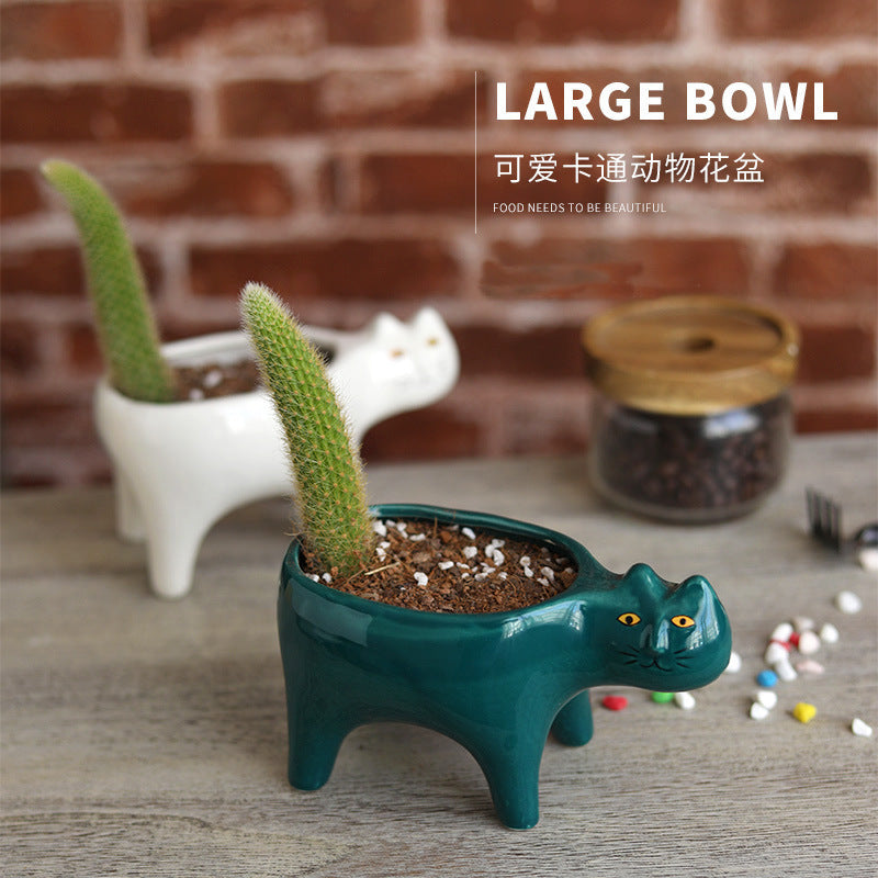 Creative Cute Cat Tail Flower Pot