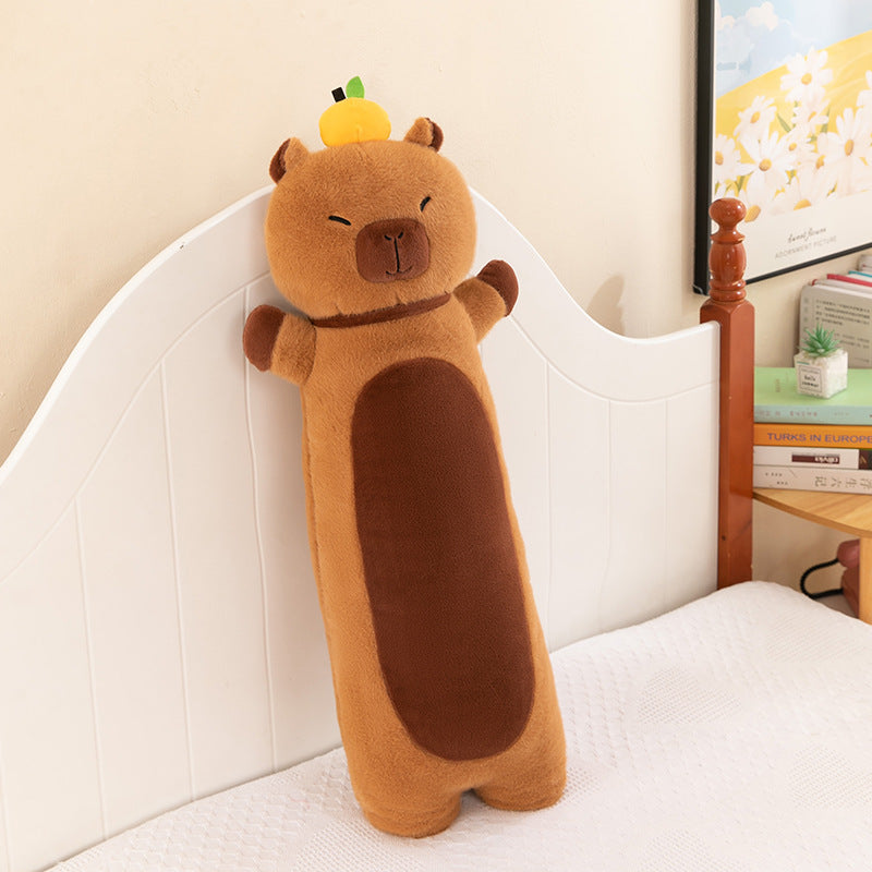 Long Capybara Throw Pillow Plush Toy