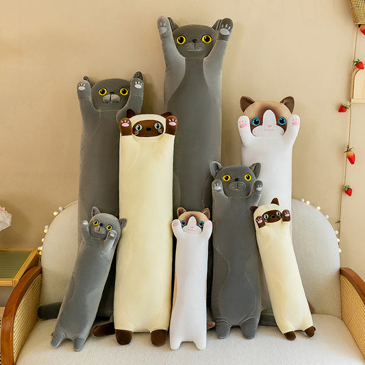 Long Cat Doll Throw Pillow