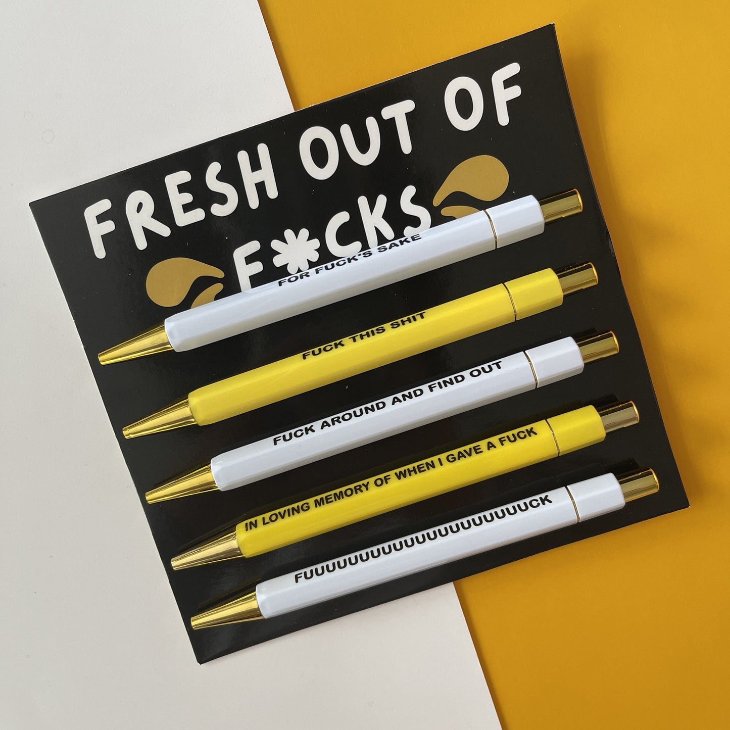 FUCK Theme Press Ballpoint Pen Set
