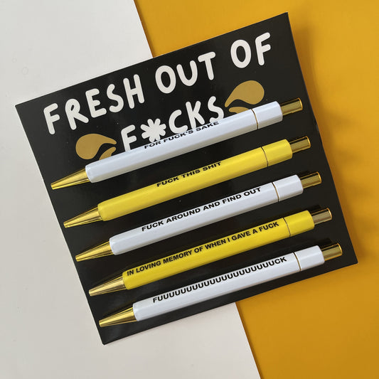 FUCK Theme Press Ballpoint Pen Set