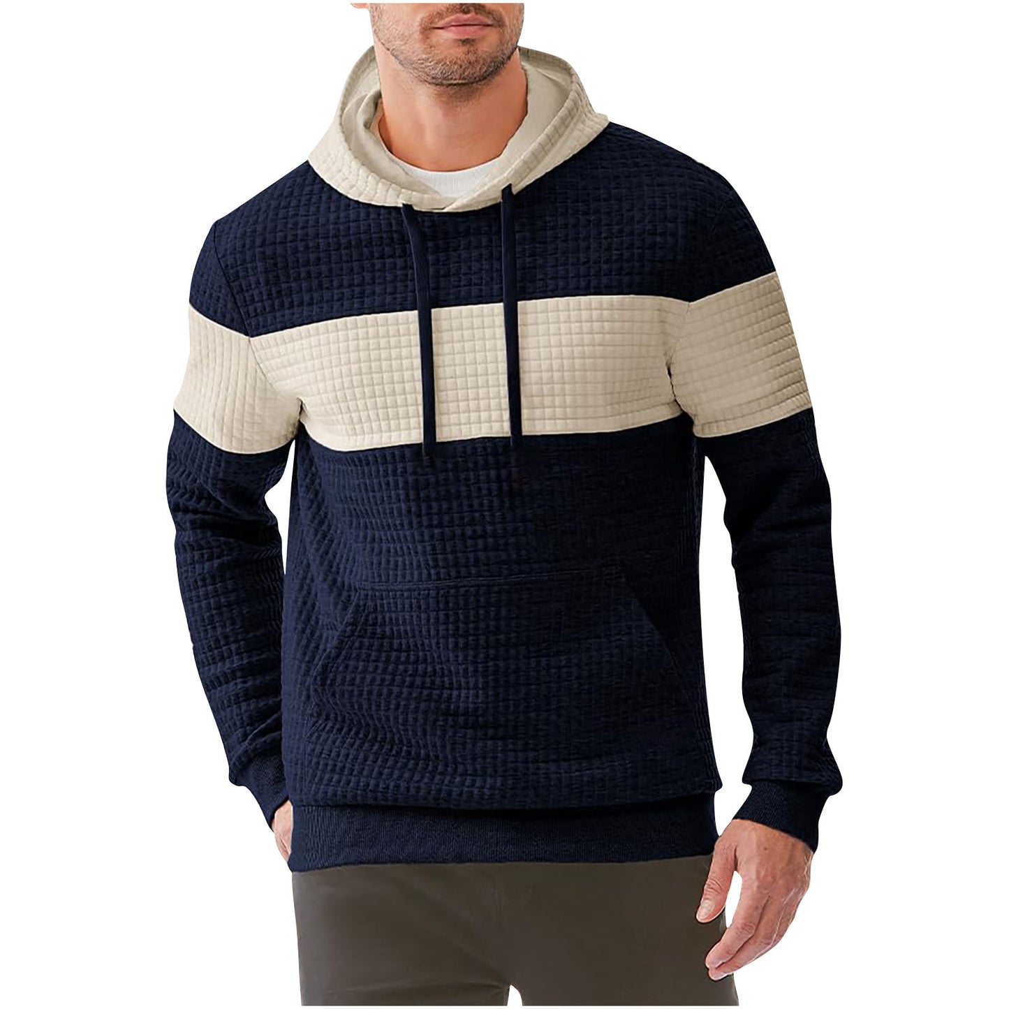 Men's Jacquard Long-sleeved Sports Hoodie