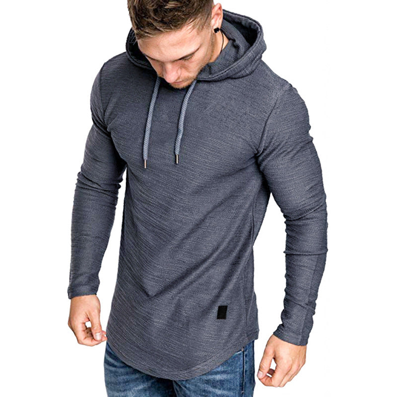 Men's Fitness Sports Hooded T-shirt Top