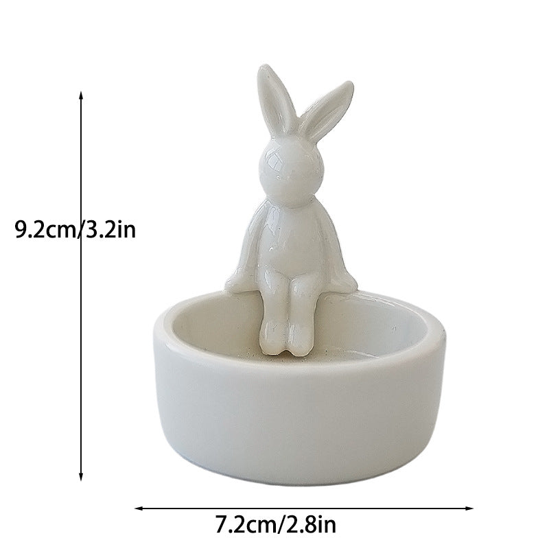 Cartoon Rabbit Candlestick Ornament