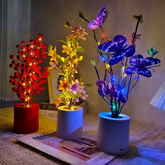 LED Butterfly Flower Night Light Ornament