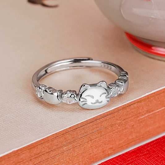 Creative Lucky Cat Open Ring
