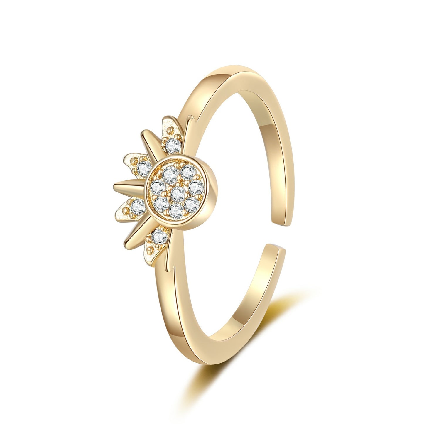 Sun and Moon Matching Couple Ring