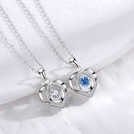 S925 Silver Heart Love Necklace