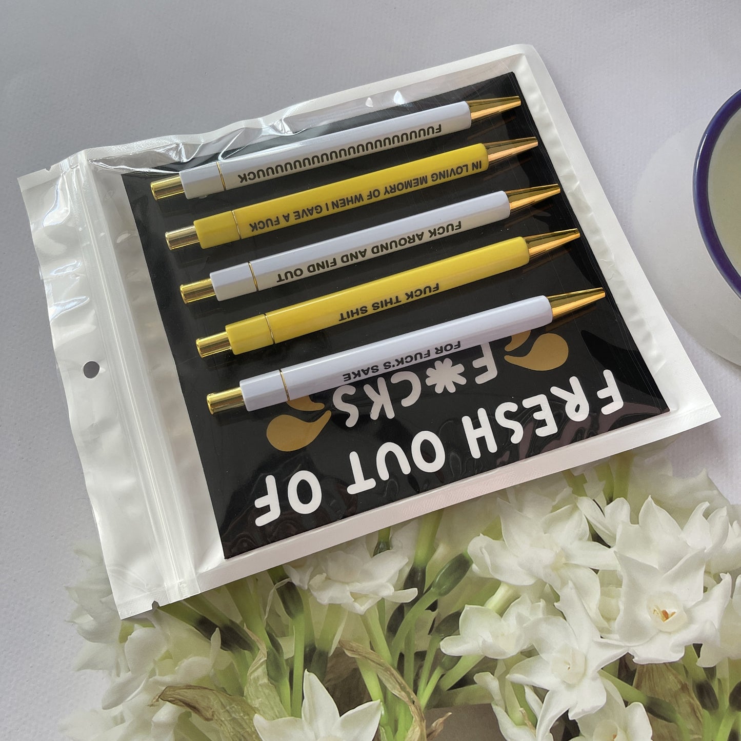 FUCK Theme Press Ballpoint Pen Set