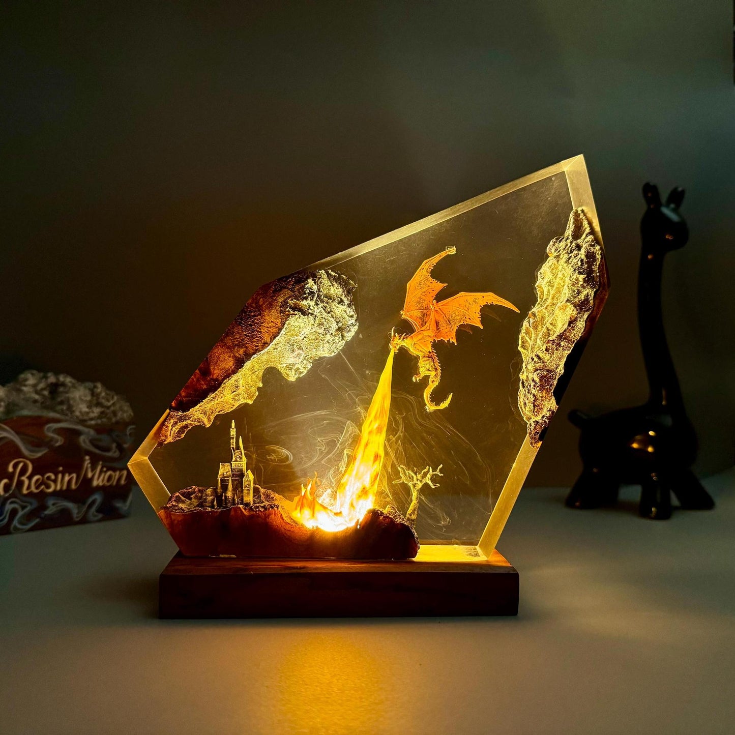 Fire-breathing Dragon Lamp Decoration