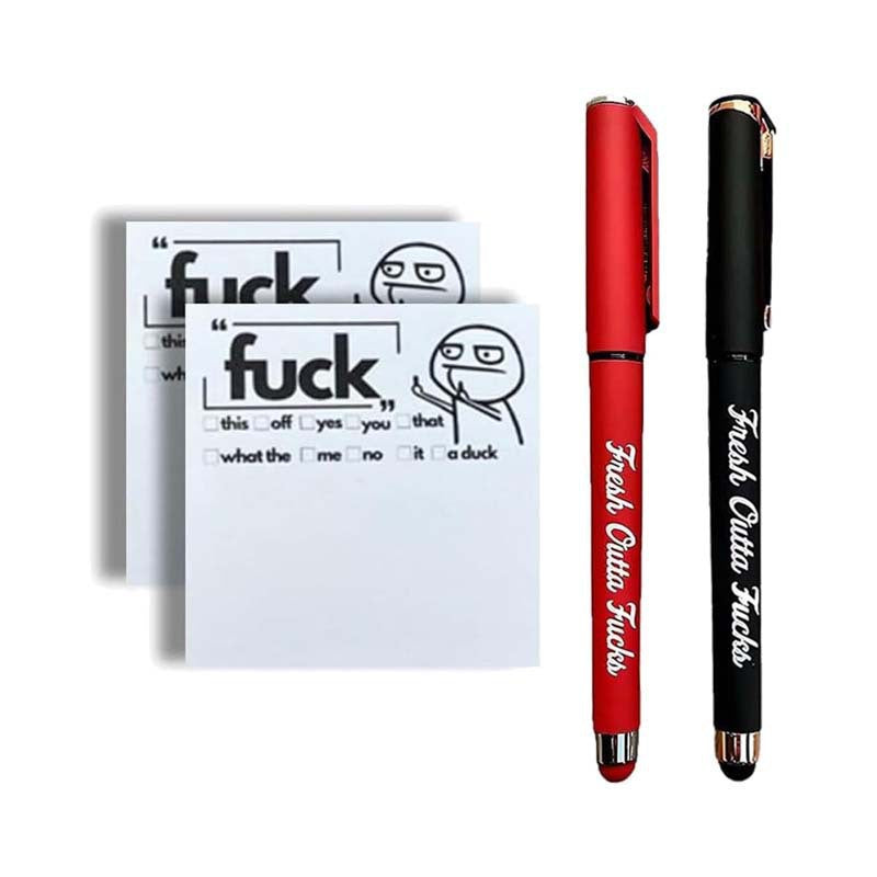 Funny Outta Fucks Pad and Pen