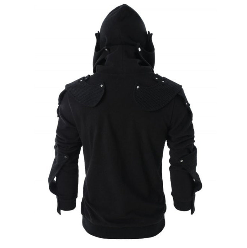 Retro Men's Masked Rivets Cosplay Hoodie