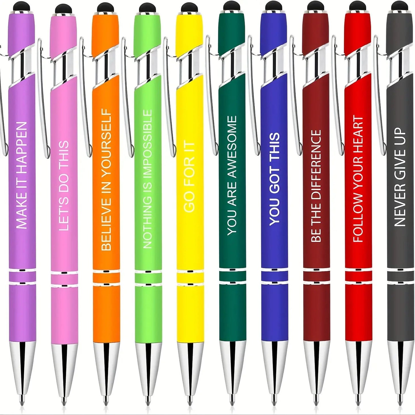 Funny Pens Set 10pcs Metal Ballpoint Pen