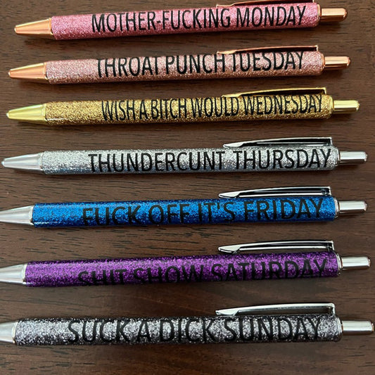 7Pcs Funny Ballpoint Pens Set