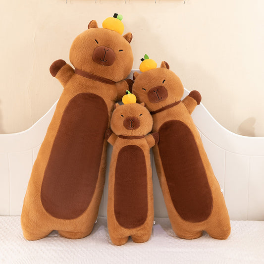 Long Capybara Throw Pillow Plush Toy
