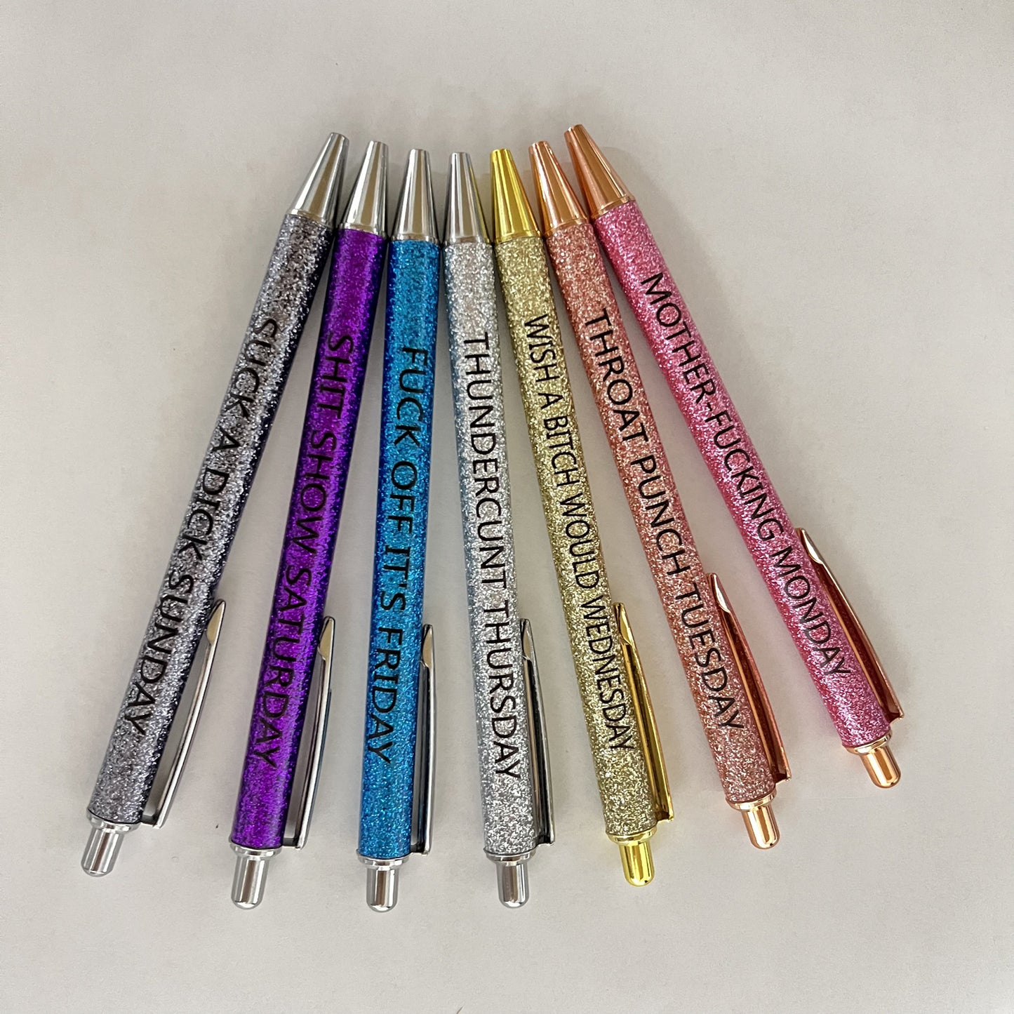 7Pcs Funny Ballpoint Pens Set