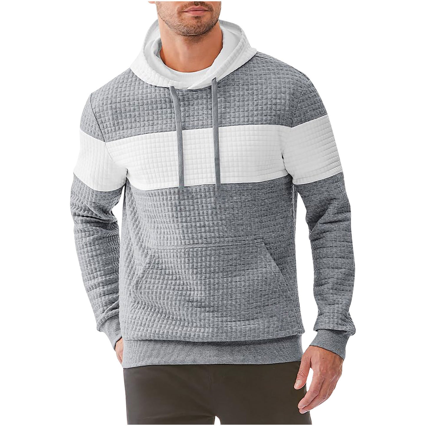Men's Jacquard Long-sleeved Sports Hoodie