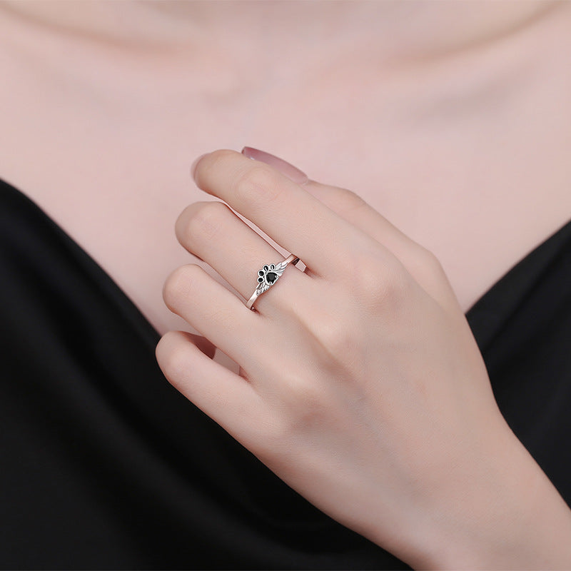 Black Cat Claw Open Ring