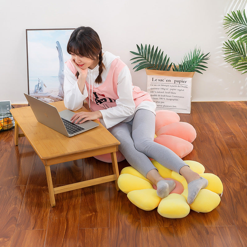 Flower Petal Plush Seat Cushion
