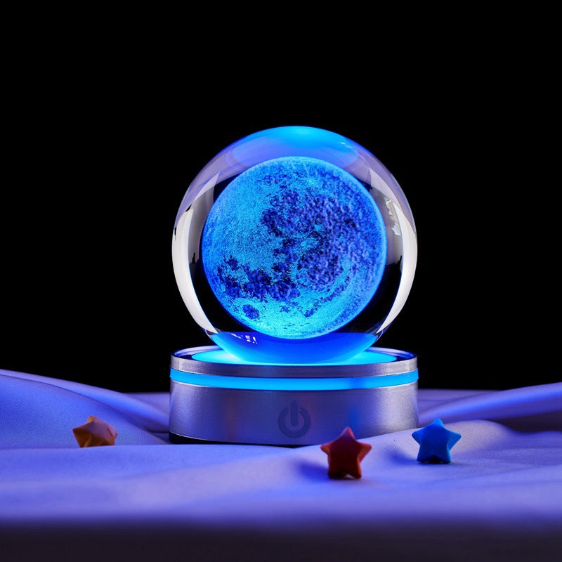 Colorful Galaxy Crystal Ball Night Light Ornament