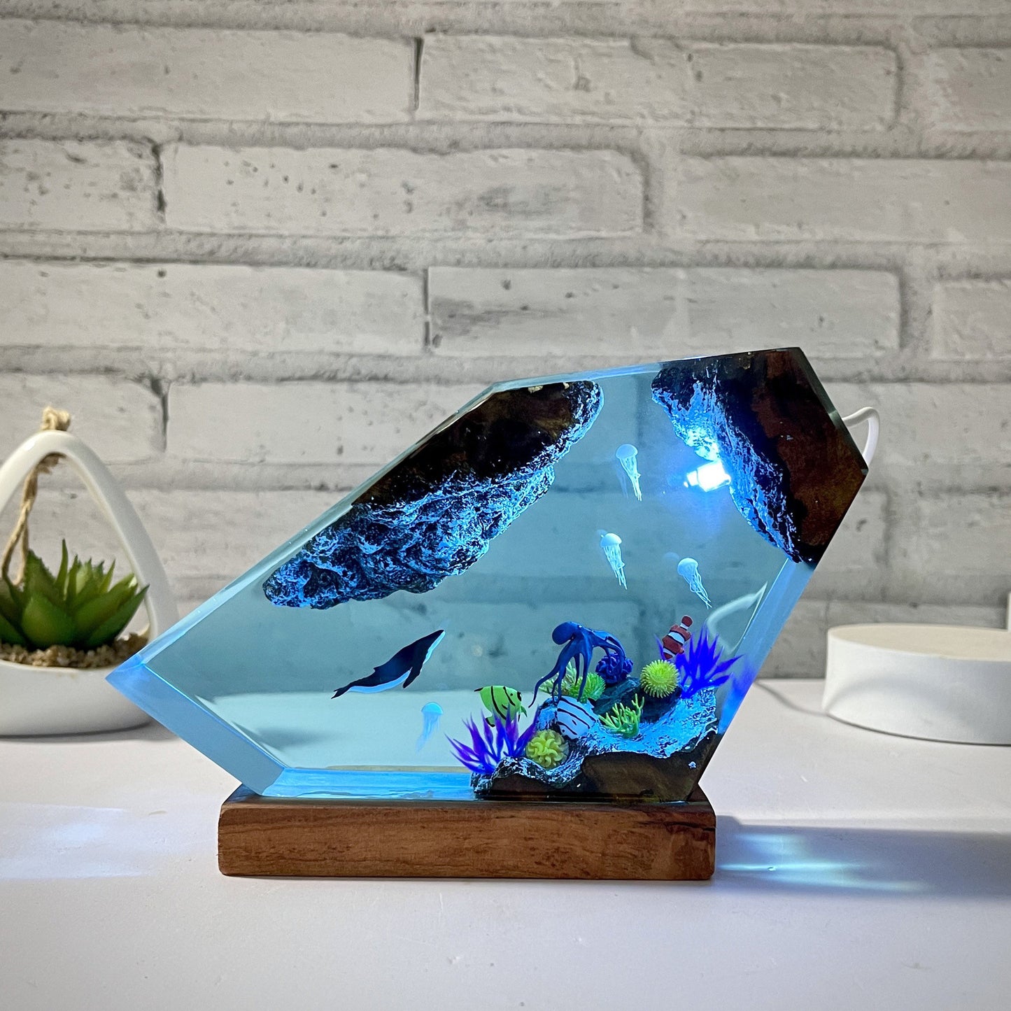 Humpback Whale Jellyfish Night Light
