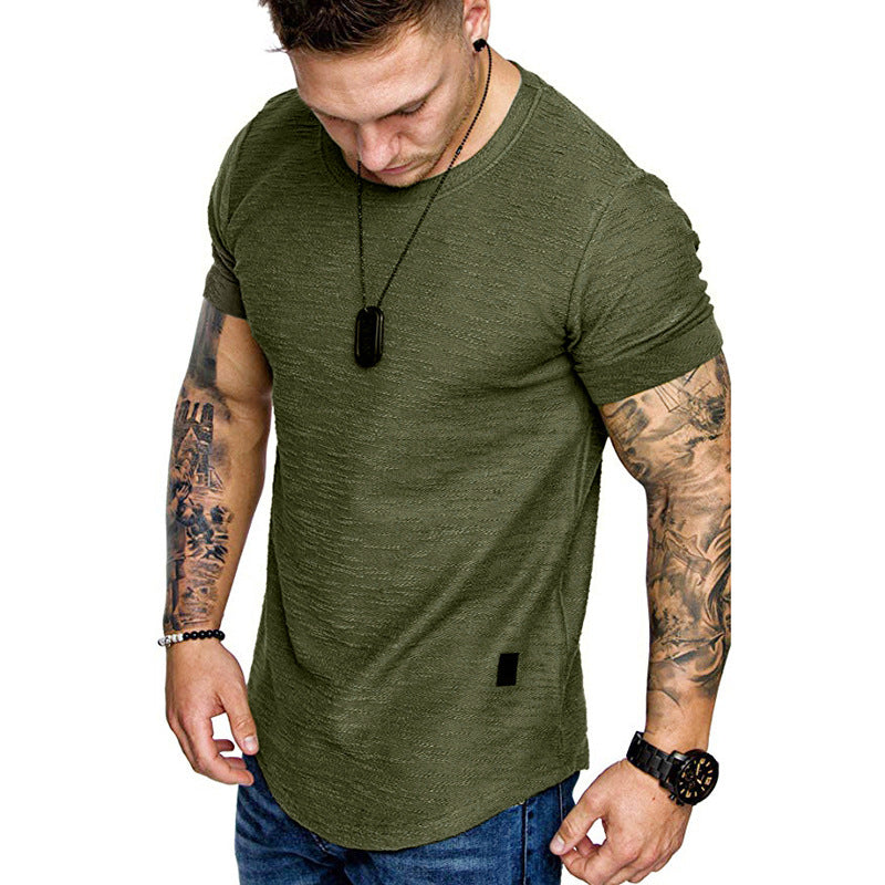 Men's Fitness Sports Hooded T-shirt Top