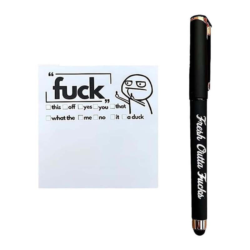 Funny Outta Fucks Pad and Pen