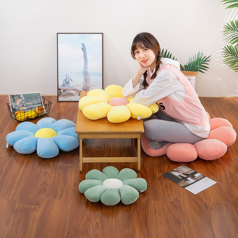 Flower Petal Plush Seat Cushion
