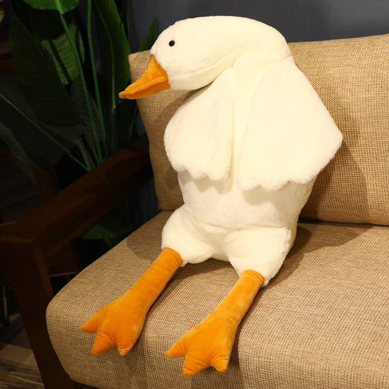 Big White Goose Throw Pillow Plush Toy