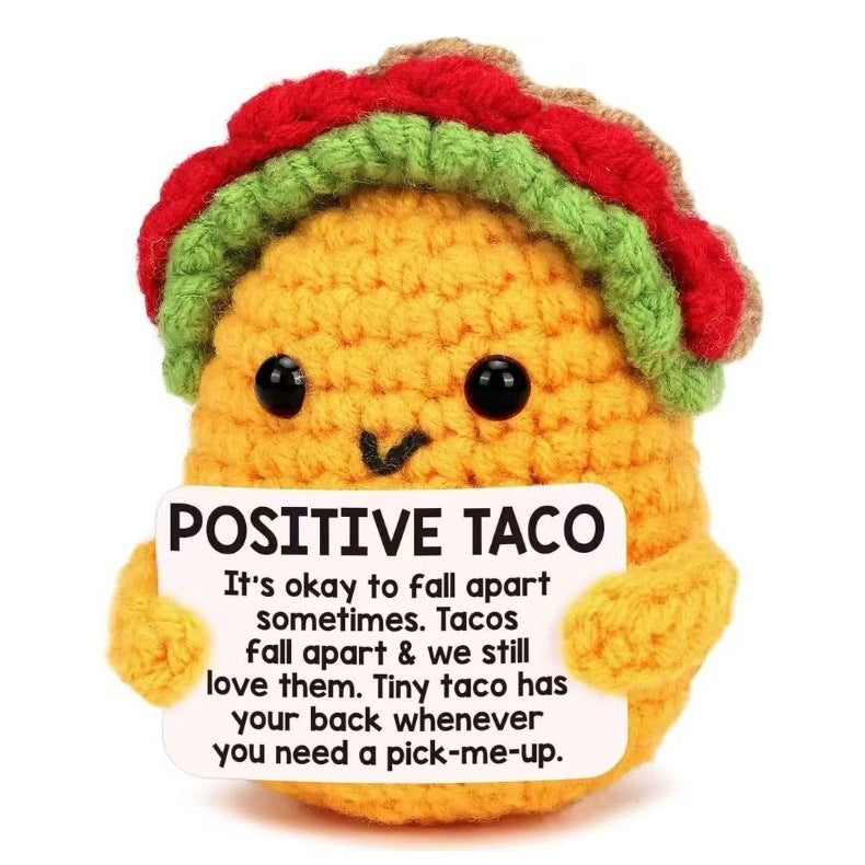 Positive TACO Crocheted Doll