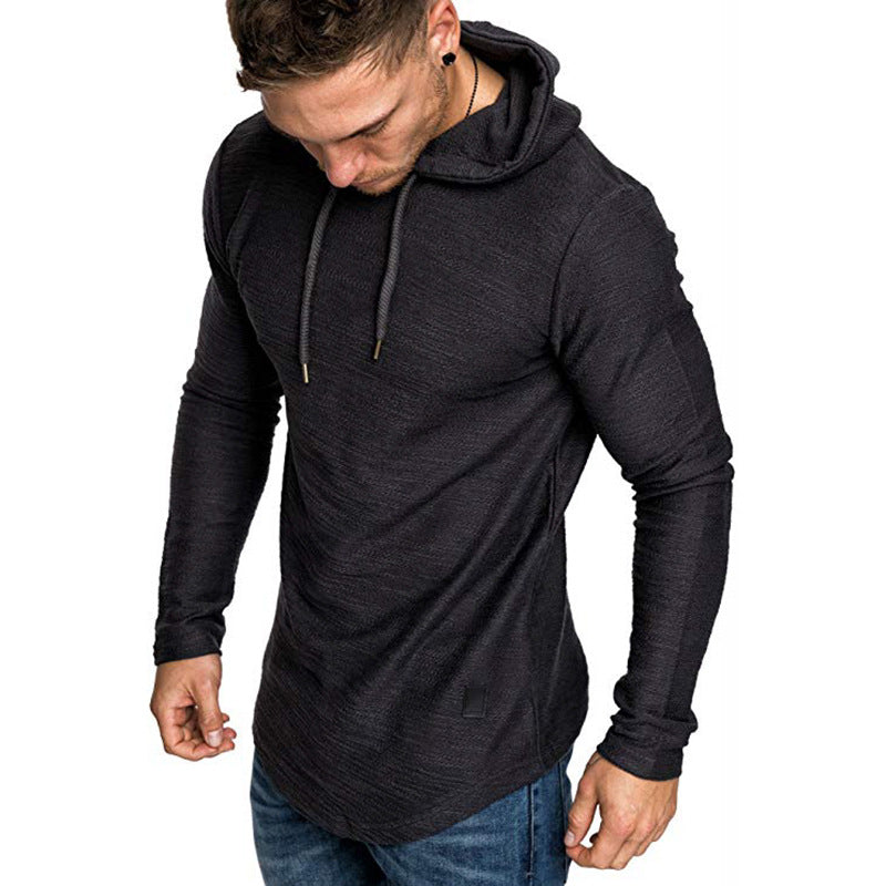Men's Fitness Sports Hooded T-shirt Top