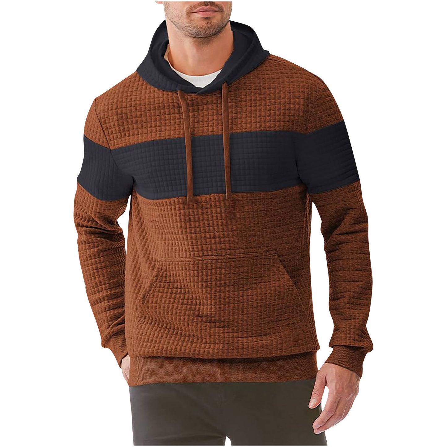 Men's Jacquard Long-sleeved Sports Hoodie