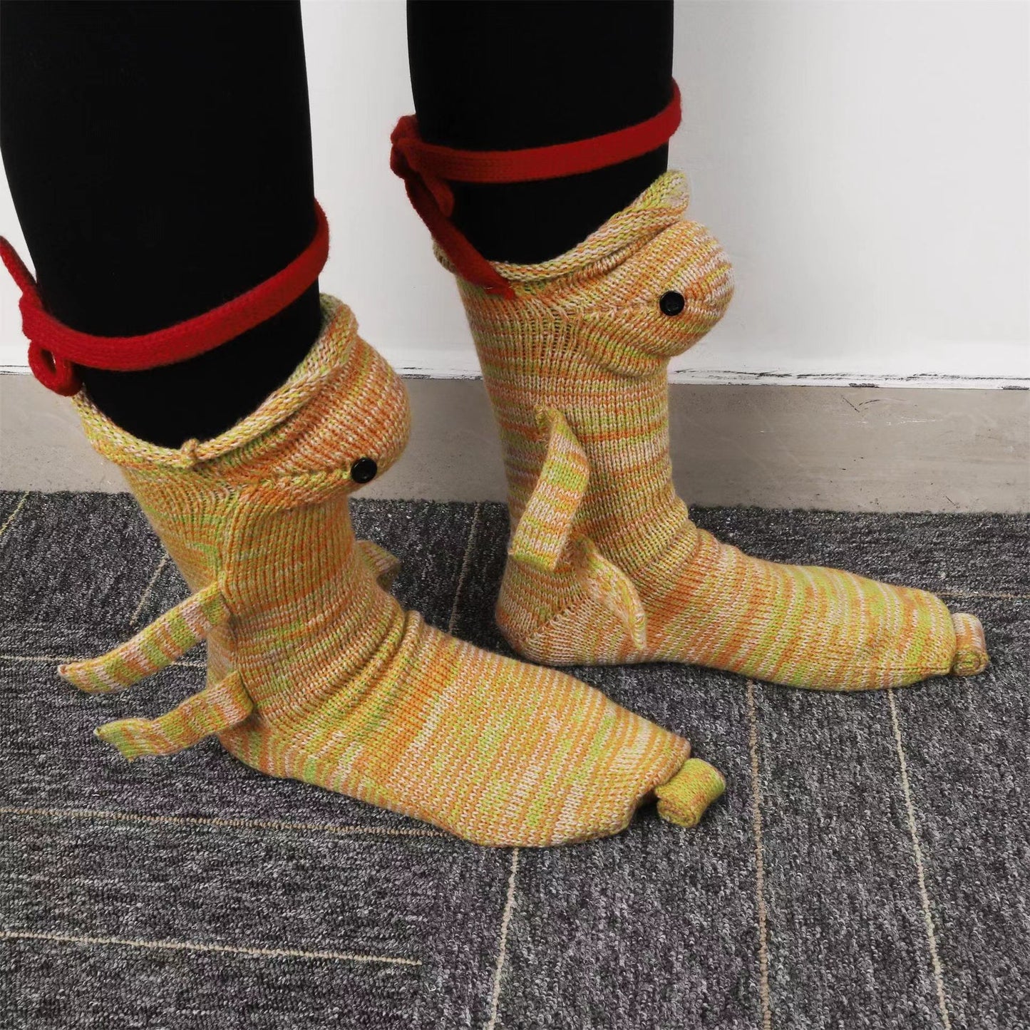 Knitted Crocodile Socks