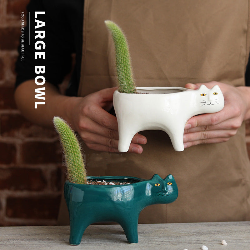 Creative Cute Cat Tail Flower Pot