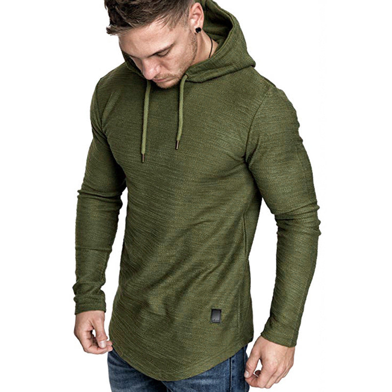 Men's Fitness Sports Hooded T-shirt Top