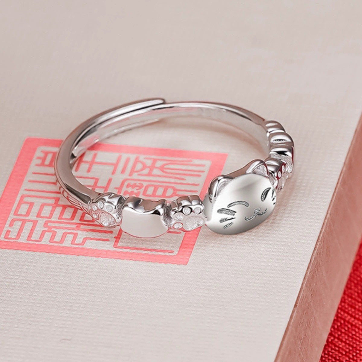 Creative Lucky Cat Open Ring
