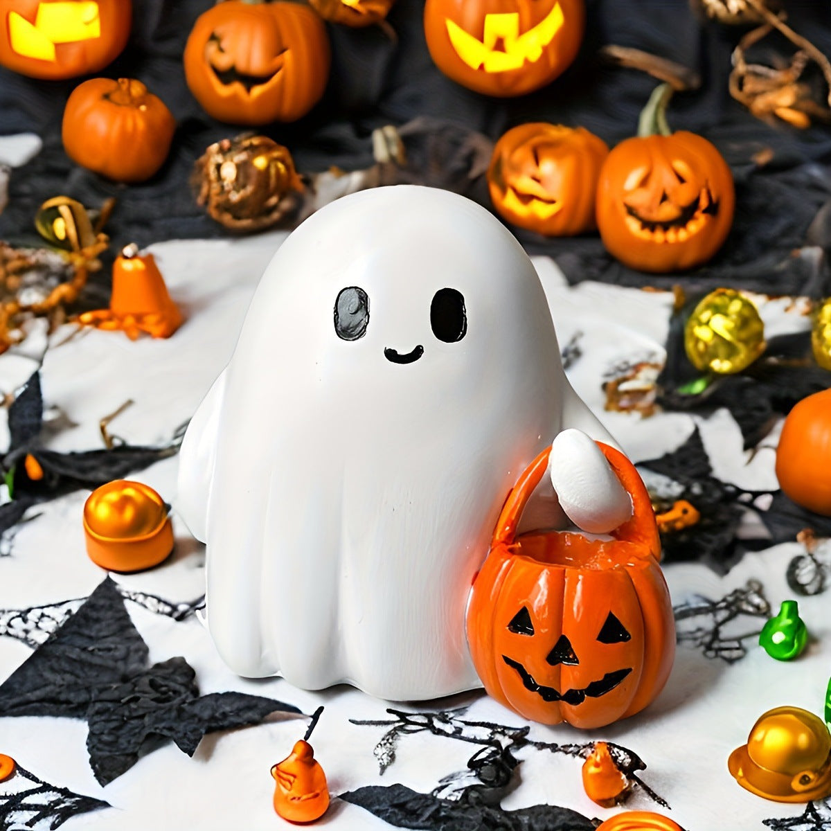 Ghost Pumpkin Halloween Ornament