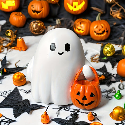 Ghost Pumpkin Halloween Ornament