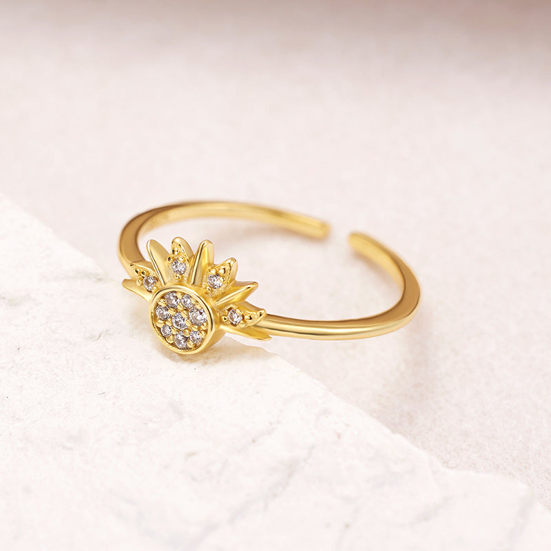 S925 Silver Sun and Moon Couple Ring