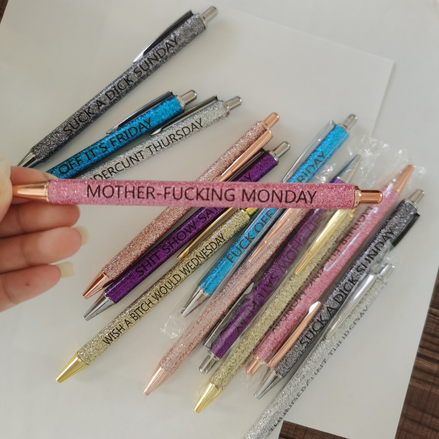 7Pcs Funny Ballpoint Pens Set