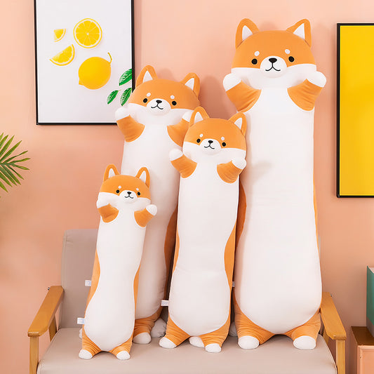 Long Husky Throw Pillow Plush Toy