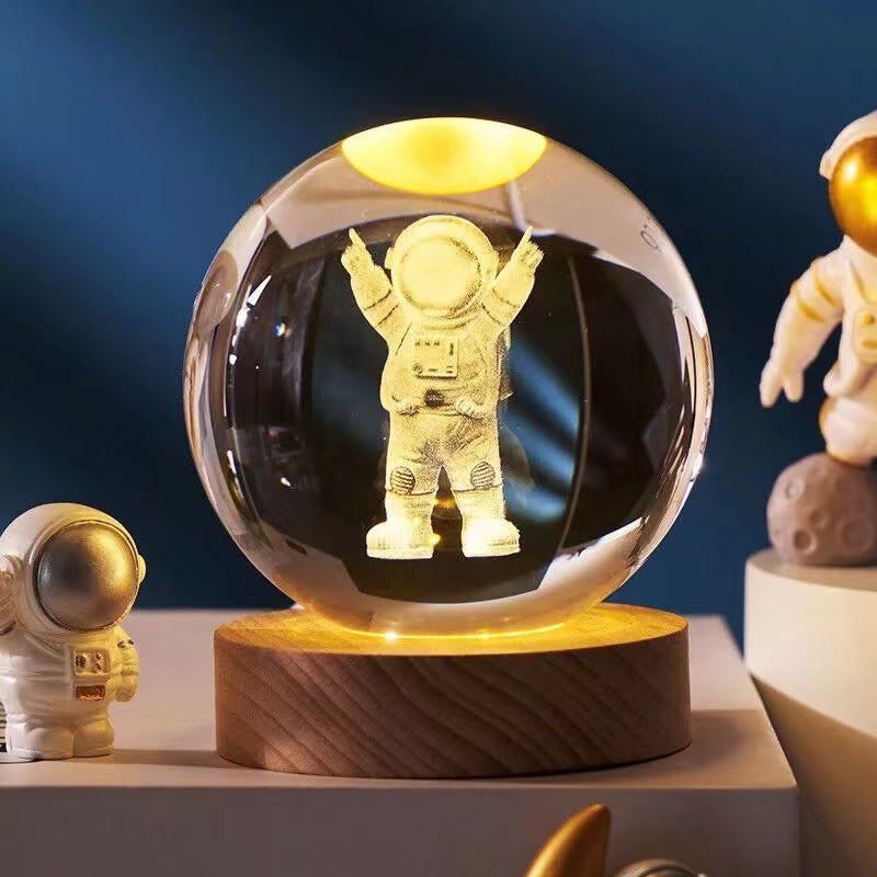 Creative Moon Astronaut Night Light Ornament