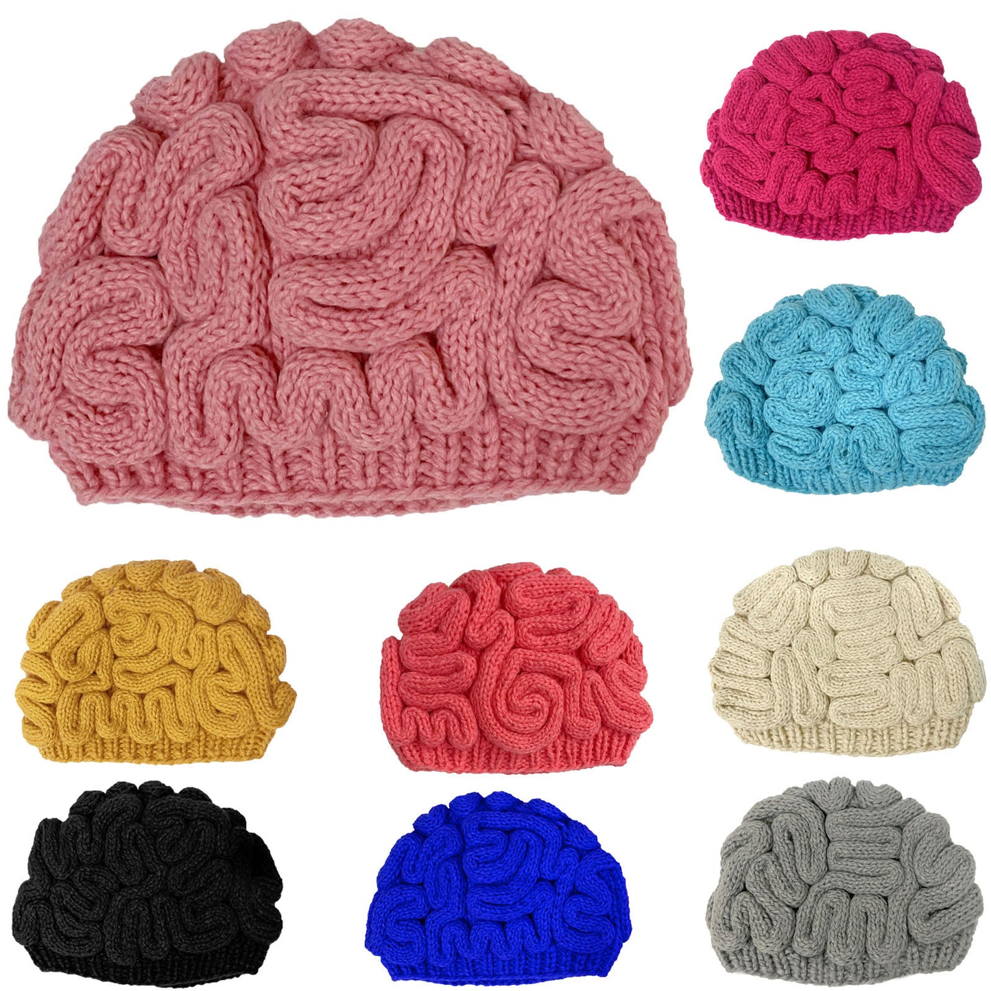 Spoof Knitted Brain Hat