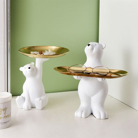 Polar Bear Tray Key Storage Ornament