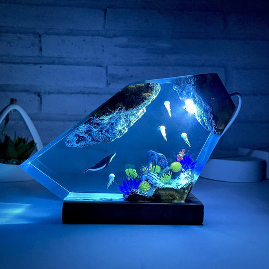 Humpback Whale Jellyfish Night Light
