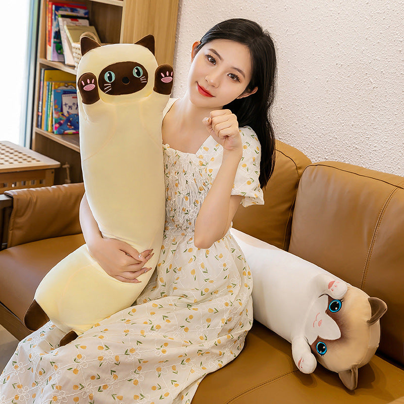 Long Cat Doll Throw Pillow